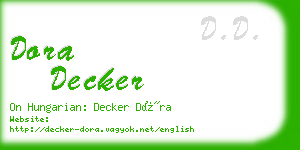 dora decker business card